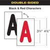 Excello Global Products Swinging Sign Letters: Includes 792 four inch Letters, Symbols, Numbers for Swinging Letter Sign. Double Sided , Black/Red - 2 of 4