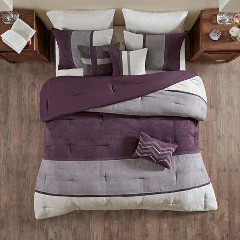 purple california king bed sets