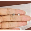 Slickblue Women's Small Sterling Silver Stud Earrings, Shamrock Design, Irish Symbolic Accessory - 4 of 4