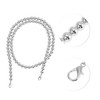Unique Bargains Faux Pearl Handbag Strap Silver Tone 1 Pc - 3 of 4