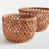 Plum & Post Emlyn Rattan Decorative Baskets Set of 2 Without Handles - 2 of 4