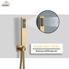 CASAINC 6-Spray Patterns 12 Inches Wall Mounted Rainfall Shower Faucet and Dual Shower Heads System With 6 Body Jets - 2 of 4