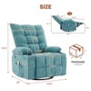 Swivel Rocker Recliner Chair with Massage and Heat, Oversize Ergonomic Lounge Single Sofa with Side Pocket & Cup Holders - 2 of 4