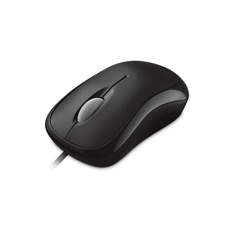 Microsoft Mouse Black - Wired USB - Optical - 800 dpi - 3 Button(s) - Use in Left or Right Hand, 1 of 6