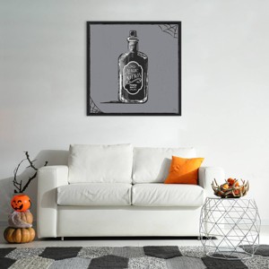 Amanti Art 30"x30" Haunted Halloween VII by Hm Design Framed Canvas Wall Art Print - 1 of 4
