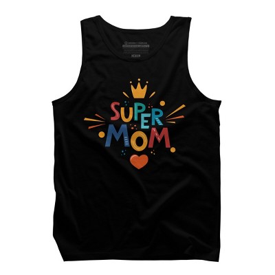Men's Design By Humans Super Mom Crown By NikkiArtworks Tank Top - Black - Medium