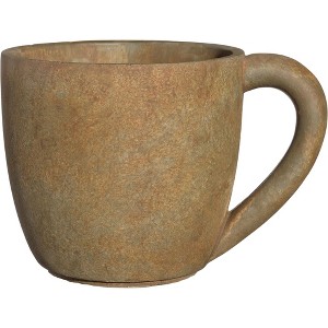 Classic Home and Garden Indoor/Outdoor Cement Coffee Mug Planter, Rust, 7" - 1 of 3