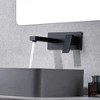 SUMERAIN Matte Black Wall Mount Bathroom Sink Faucet Vessel Faucet, Brass Rough-in Valve Included - image 2 of 4