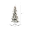 Vickerman Flocked Slim Kiana Artificial Christmas Tree, 3mm LED Color Changing Lights - 3 of 3