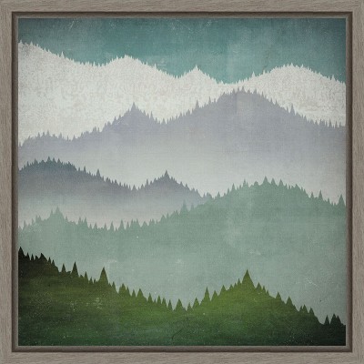 Amanti Art First Snow by Ryan Fowler Canvas Wall Art Print Framed 16-in. x 16-in.