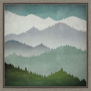 Amanti Art First Snow by Ryan Fowler Canvas Wall Art Print Framed 16-in. x 16-in. - 1 of 4