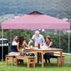Costway 10 X 10 FT 1-Person Setup Pop up Canopy Tent with 1-Push Center Lock Wind Ropes Blue/Pink/Gray/Navy/White - 4 of 4
