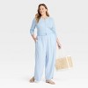 Women's High-Rise Wide Leg Linen Pull-On Pants - Ava & Viv™ - 3 of 3