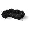 GDFStudio Esom 110" Corduroy Sectional Sofa with Convertible Sleeper and Storage Chaise - 3 of 4