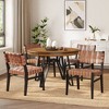 Christopher Knight Home Joseph 5pc Wood and Iron Dining Set Brown/Light Brown - 2 of 4