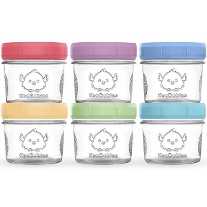 Prep Baby Food Storage Containers, 4oz & 8oz Leak-Proof, BPA Free Glass Baby Food Jars for Feeding - 1 of 4