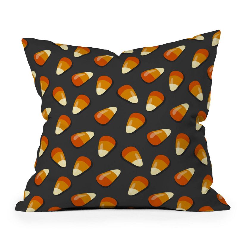 16&#34;x16&#34; Avenie Halloween Candy Corn Square Throw Pillow - Deny Designs, 1 of 6