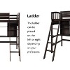 Twin Size Loft Bed with Desk, Solid Wood Twin Size Loft Bed Frame with Storage Shelves - 4 of 4
