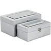 Cheung's Fidela Set of 2 Silver Vinyl Boxes - 4 of 4