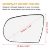 Unique Bargains Mirror Glass Replacement with Backing Plate Heated Left Side Driver Side for Jeep Cherokee 2014-2019 White - 3 of 4