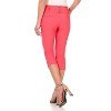 Rekucci Women’s Pull-On Comfort Capri Pants with Back Lacing Detail & Pockets – Mid-Rise Stretch Capris - 3 of 4