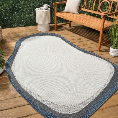 JONATHAN Y Wyatt Modern Rustic Abstract Indoor/Outdoor Shaped Area Rug