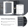 TIRAMISUBEST High Freestanding Kitchen Pantry Large Cupboard Storage Cabinet with 2 Drawers, 2 Adjustable Shelves, 8 Door Shelves for Kitchen - 4 of 4