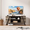 TV Stand with Slanted Metal Legs, Industrial Media Console with Adjustable Open Shelves, Wooden Entertainment Center Television Stand - 3 of 4