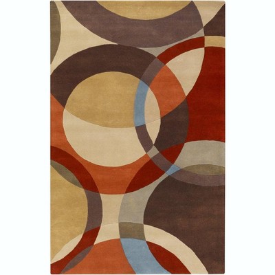 Mark & Day Besancon 5'x8' Rectangle Tufted Indoor Area Rugs Tan: Geometric Wool, Stain-Resistant, Modern Decor
