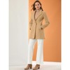 Allegra K Women's Turn Down Collar Buttoned Business Casual Mid-long Winter  Coat Beige Small : Target