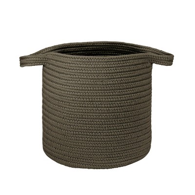 Colonial Mills  Farm Braided Laundry Basket - Charcoal 16"x16"x20"