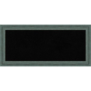 33"x15" Upcycled Wood Frame Black Cork Board Teal/Gray - Amanti Art - 1 of 4