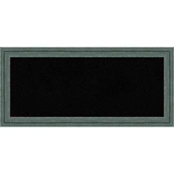 33"x15" Upcycled Wood Frame Black Cork Board Teal/Gray - Amanti Art