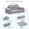 Yinvani Modular Kids Play Sofa,10-Pieces Convertible Modular Play Sofa, Muti-purpose Play Couch for Kids - 4 of 4