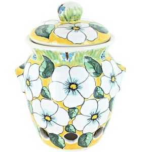 Blue Rose Polish Pottery 1025 Millena Garlic Container - 1 of 1
