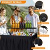 SUGIFT Portable Ice Cooler Table with Drainage, Skirt & Handle, 440LBS Capacity Outdoor Beverage Station for Party, Wedding, BBQ and Events - 4 of 4