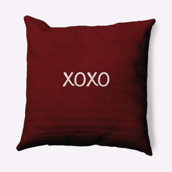 16"x16" 'XOXO' Valentines Square Throw Pillow - e by design