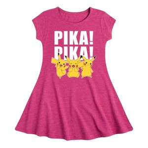 Girls' - Pokémon - Pika! Pika! Fit & Flair Cap Sleeve Dress - 1 of 3