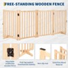 Pet Gate, 3-Panel/4-Panel Indoor FoldableDog Fence for Stairs or Doorways, Retractable Wood Freestanding Dog Gates - 4 of 4