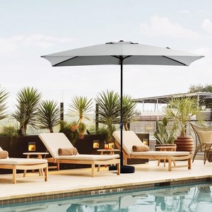 Hyleory 10FT Market Umbrella for All Seasons, 6 Iron Core Ribs, Size: 120" x 96" - 1 of 4