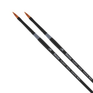 Creative Mark Beste Golden Taklon Filbert Rake 1/8" - 2 Pack Artist Brush, Professional Watercolor Brushes, For Acrylic Painting, Short Handle, Sharp - 1 of 4