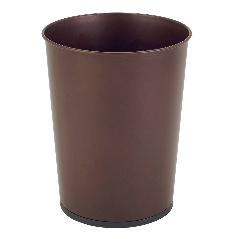 5L Waste Bin Brown - Bath Bliss: Polypropylene & Iron, 10" High, 7.09" Wide Bathroom Garbage Bin