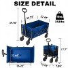 Bestier Collapsible Wagon Cart with Wheels, Folding Utility Heavy Duty Wagons Carts for Grocery Sports Garden Camping, Outdoor Cart - 2 of 4