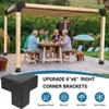 Pergola Brackets, 6''x6'' Pergola Kits - 4-Way Heavy Duty Corner Brackets for Wood Beams, Easy Assembly for Gazebos Patio Log Cabins - 2 of 4