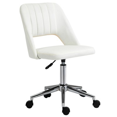 NicBex Modern Mid Back Adjustable Height Swivel Home Office Chair with Hollow Back Design for Work Study Vanity