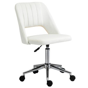 NicBex Modern Mid Back Adjustable Height Swivel Home Office Chair with Hollow Back Design for Work Study Vanity - 1 of 4