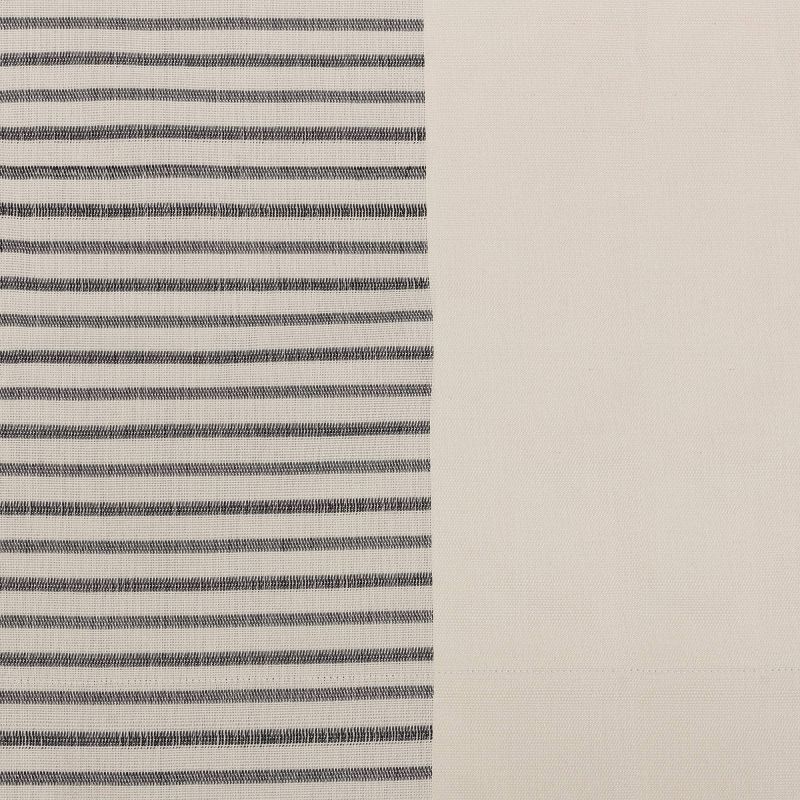 50&#34;x84&#34; Blackout Woven Stripe Border Window Curtain Panel Black - Threshold&#8482;, 5 of 7