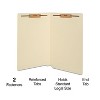 Staples End-Tab Fastener Folders with Reinforced Tabs Legal Size Manila 50/BX 807788 - 2 of 4