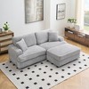 82'' L-Shaped Sectional Sofas with Movable Footstool, Storage Function, and 4 Toss Pillows - 2 of 4