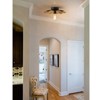 LLHZSY 13" Lotus Leaf Wrought Iron Ceiling Light, 1-Light Flush Mount Fixture - 4 of 4